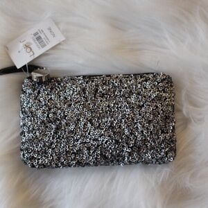 Ann Taylor LOFT,  2 sided coin and zip  purse